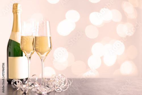 Billede på lærred Champagner Gläser