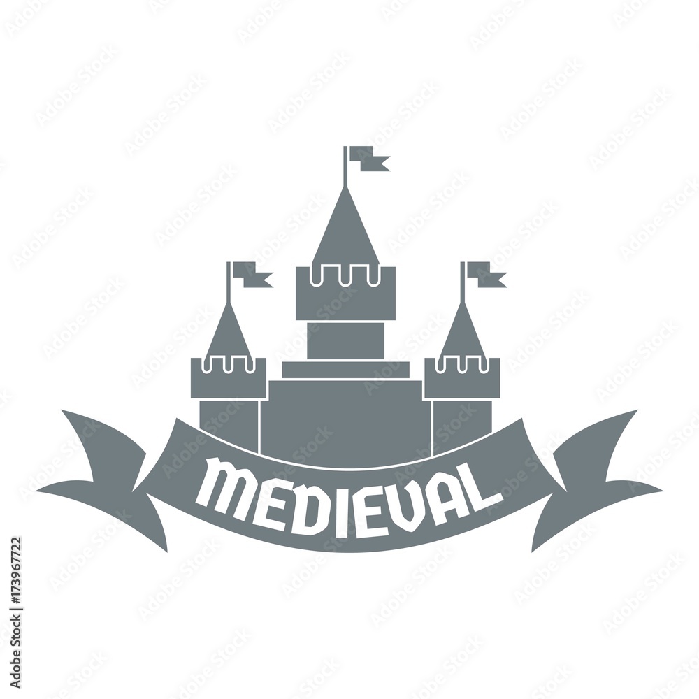 Castle logo, simple gray style