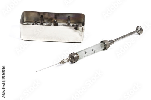 Isolated Old Syringe