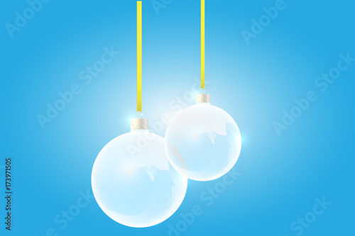 Frosen christmass balls