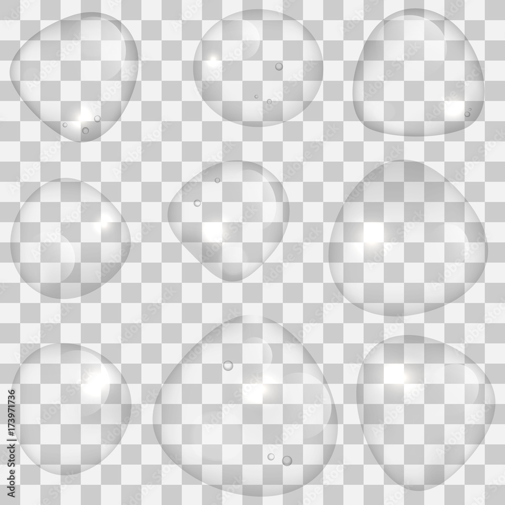 Water drops realistic set isolated Water drops realistic set isolated