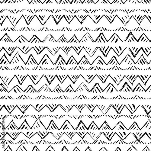 hand drawn seamless vector pattern