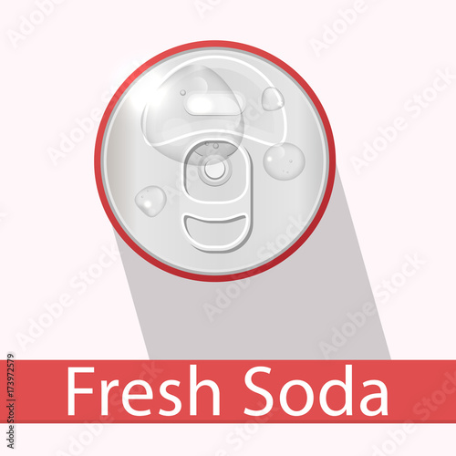 Soda can top view