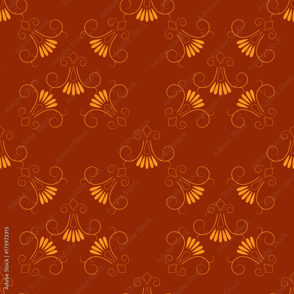 Abstract brown seamless pattern. Fashion graphic background design. Modern stylish abstract texture. Colorful template for prints, textiles, wrapping, wallpaper, website etc. Vector illustration
