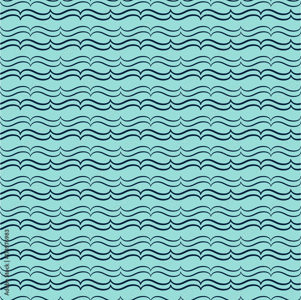 Wavy line seamless pattern