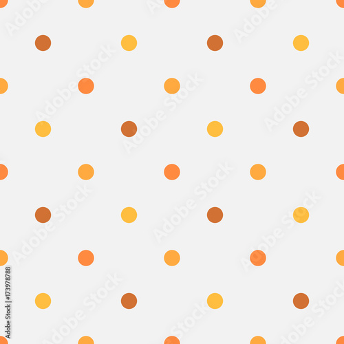 Autumn colors polka dots pattern