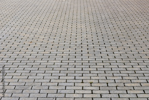view of the cobblestone pavement