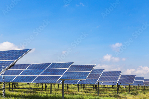 solar panels in power station alternative renewable energy from the sun 
