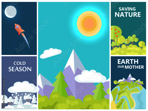 Saving Nature, Mother Earth and Cold Season Set