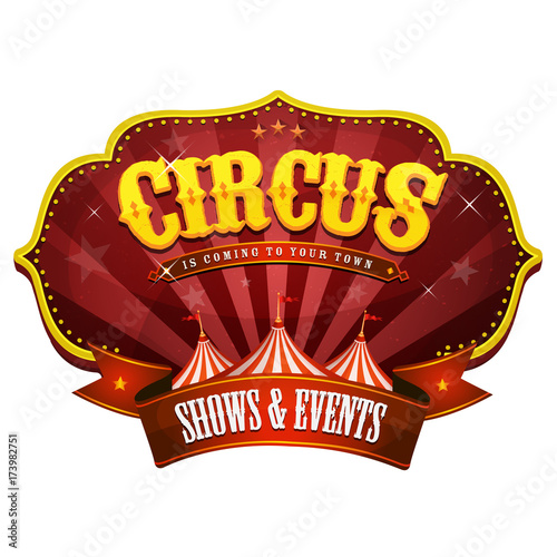 Carnival Circus Banner With Big Top