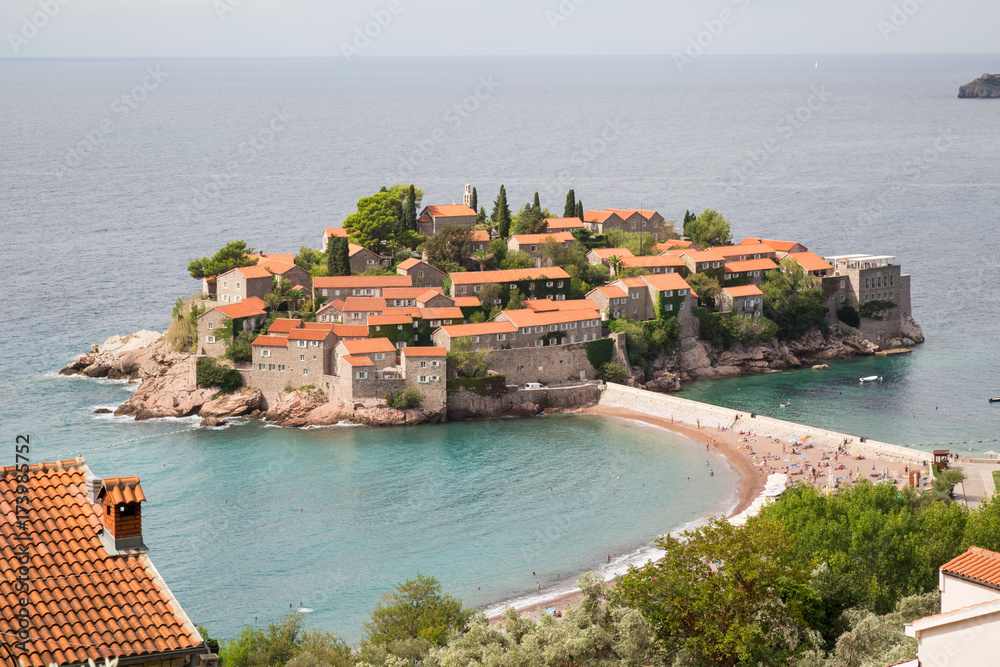 The Budva Riviera is the island of Sveti Stefan. Montenegro