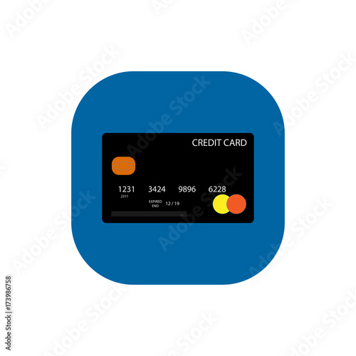 Credit card Square icon vector