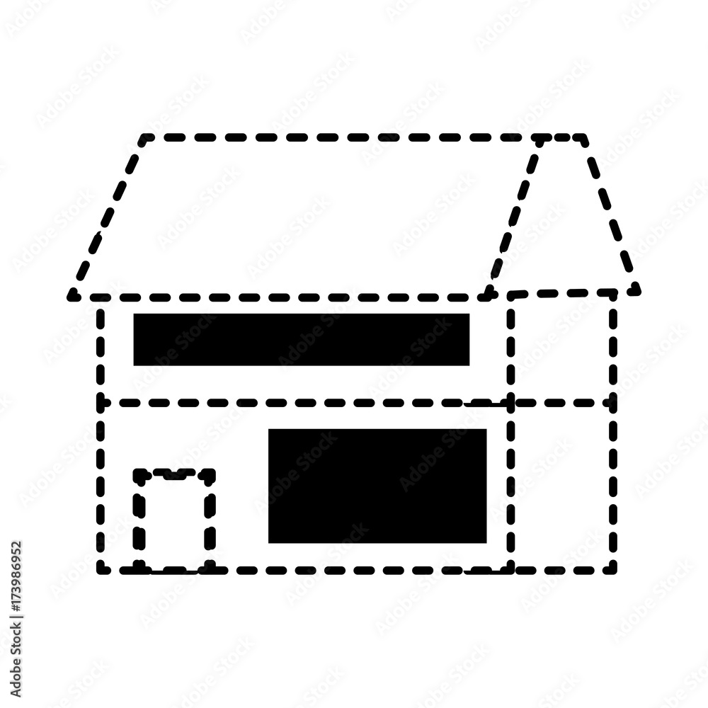 house sticker vector illustration