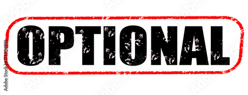 Optional on the white background, black and red illustration