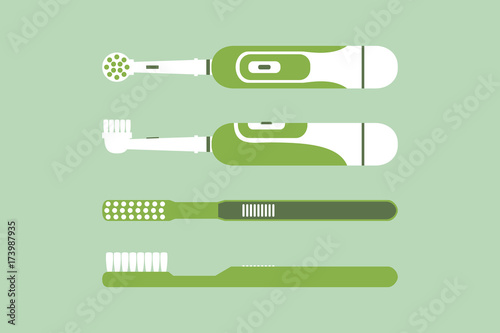 electric and handle toothbrush for brushing teeth