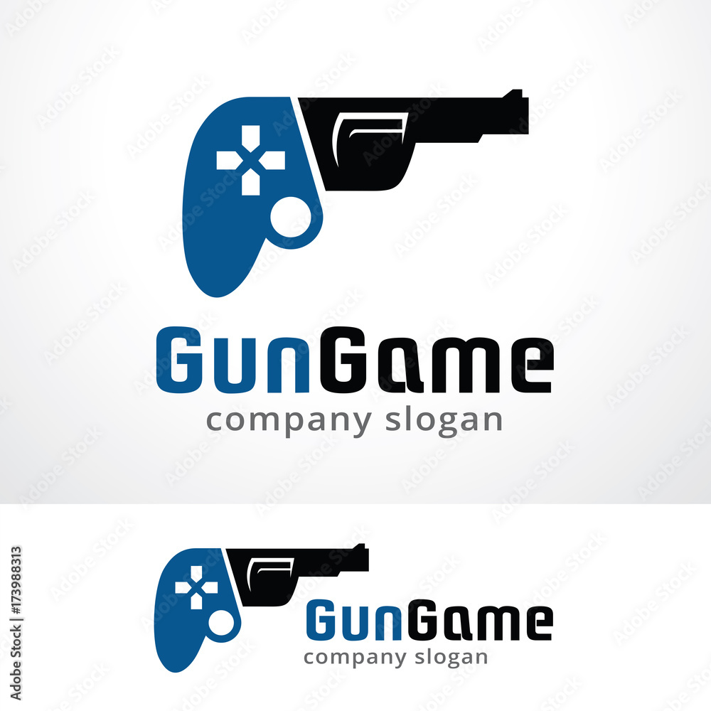 Gun Game Logo Template Design Vector, Emblem, Design Concept, Creative  Symbol, Icon Stock Vector | Adobe Stock