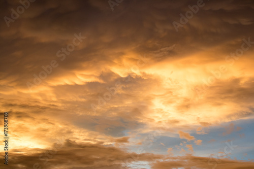 Beautiful yellow cloud with the sun light background © bankrx