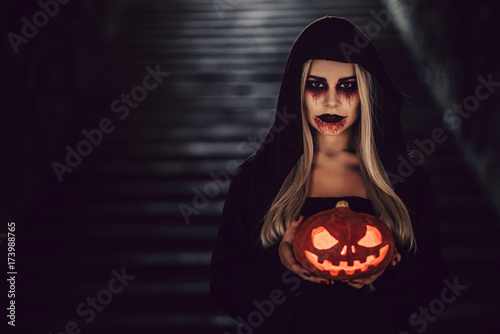 Halloween black witch