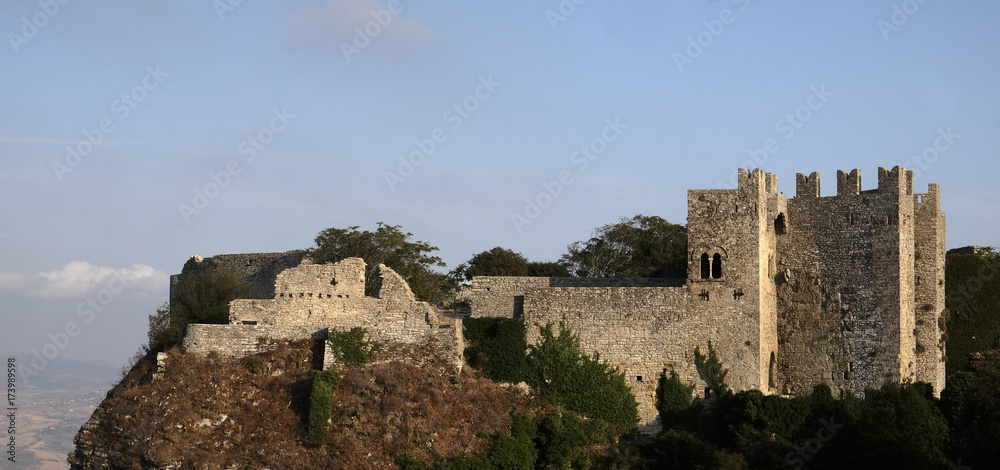 Panoramic view of the Norman castle in Erice