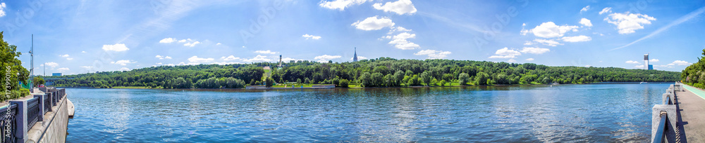 Moskva River panoramic view, Moscow, Russia