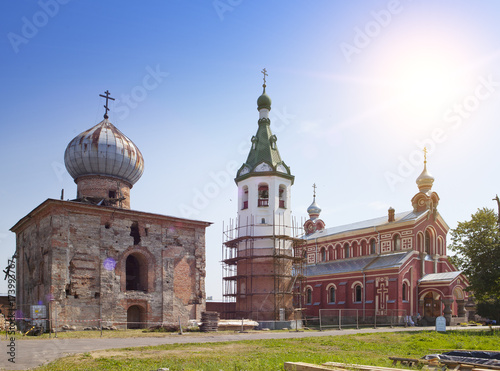 Old Ladoga Nikolsky monastery. Russia.