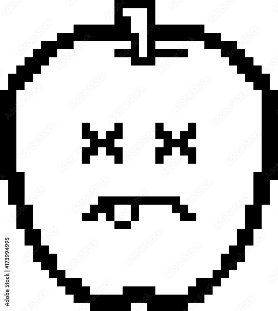 Dead 8-Bit Cartoon Apple