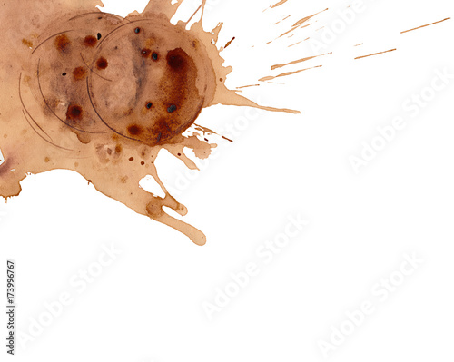watercolor coffee stain