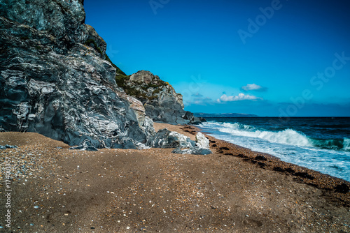 Limpet Rocks looking from Beesands Devon photo