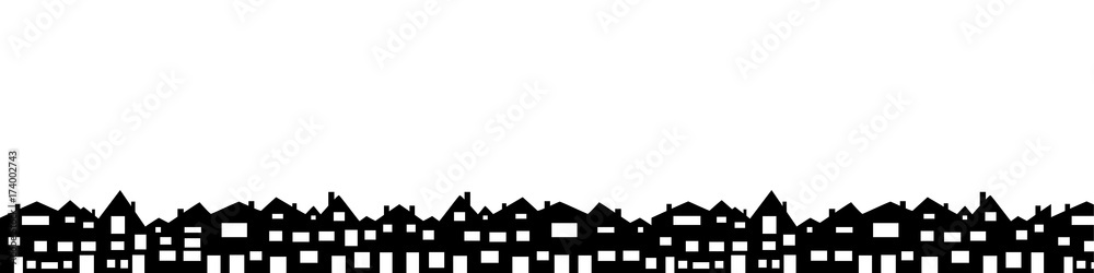 Vector silhouette of city on white background. Vector silhouette of city on white background.