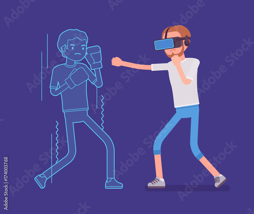 VR man fighting