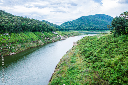 Landscape view of Mae Kuang Udom Thara dam photo