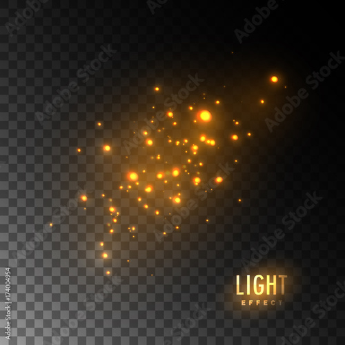 Gold glittering star dust