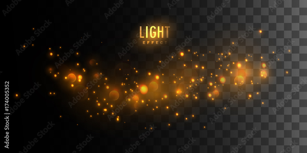 Luminous fire stars. - obrazy, fototapety, plakaty 