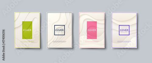 Abstract paper cut cover design.
