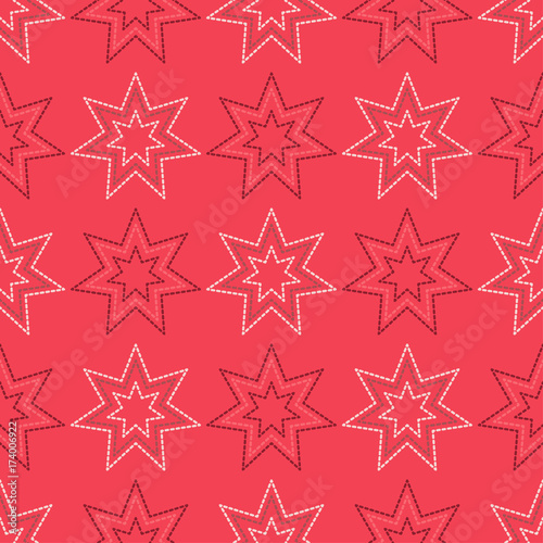 Seamless background with decorative stars. Dots texture. Textile rapport.