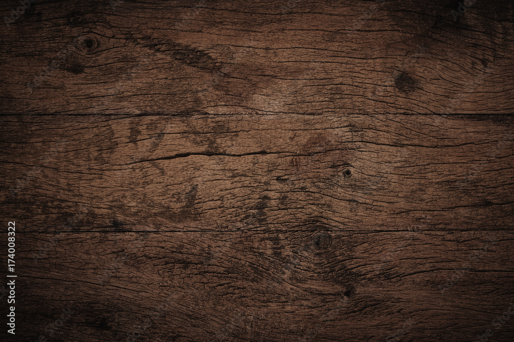 Old grunge dark textured wooden background,The surface of the old brown wood texture - obrazy, fototapety, plakaty 