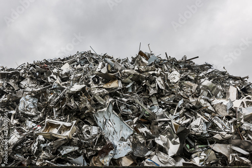 Mountain of recycling steel