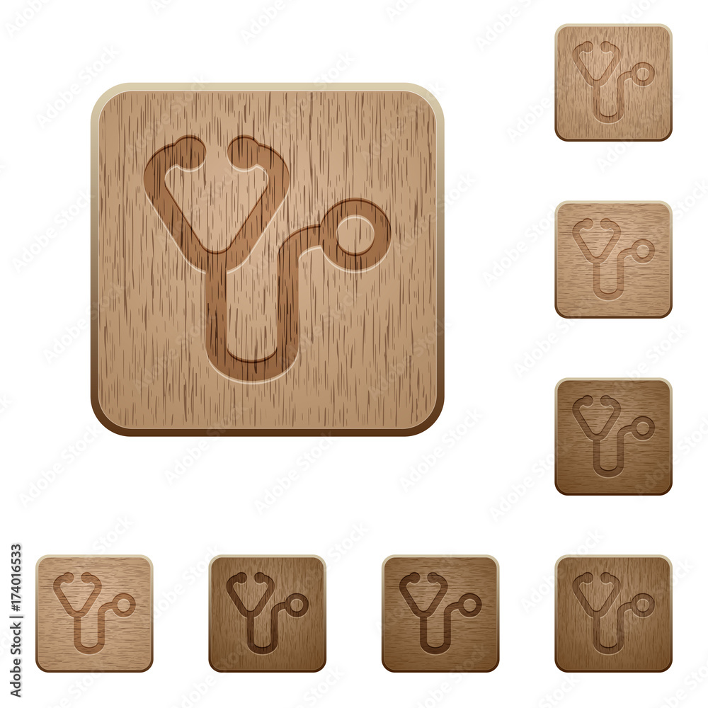 Stethoscope wooden buttons