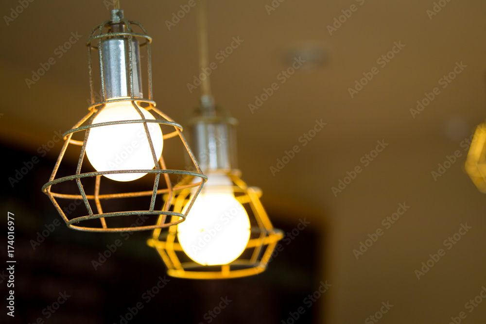 Old light bulbs and bokeh light background close up. Old light bulbs and bokeh light background close up.