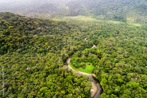 Fototapeta Naklejka Na Ścianę i Meble -  Aerial View of Amazon Rainforest, South America