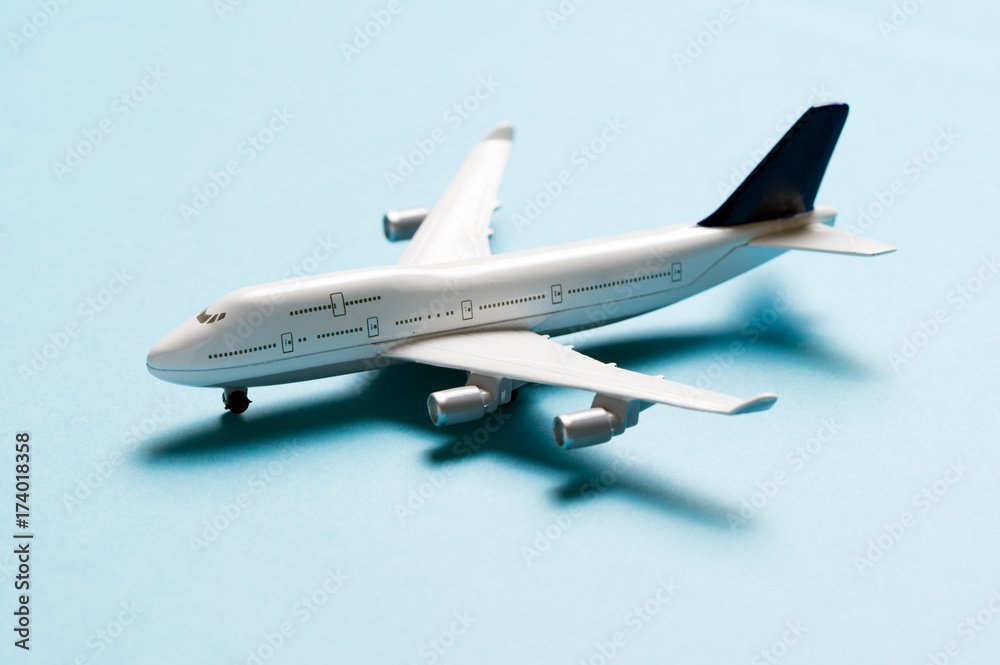 Fototapeta premium Miniature airplane isolated