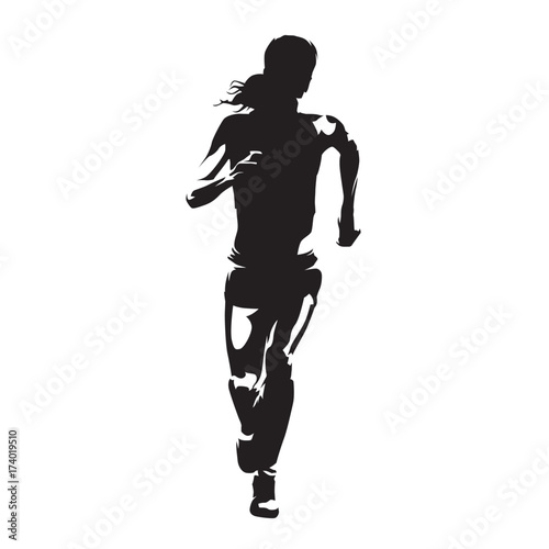 Running woman silhouette Stock Vector by ©predragilievsi 84010150