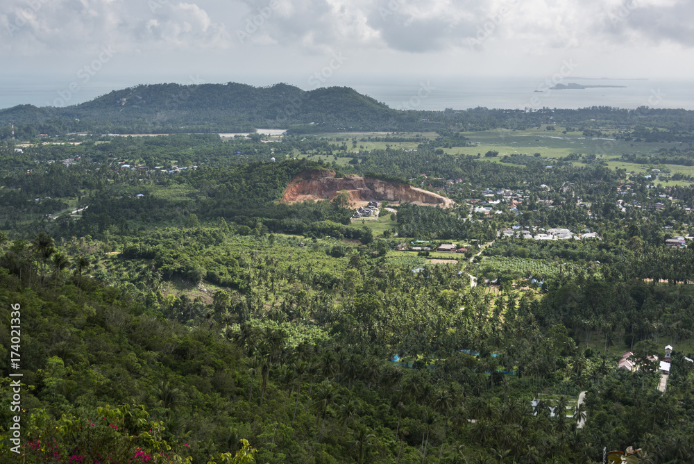 Aerial view of Koh Samui, Surat Thani Province, Thailand