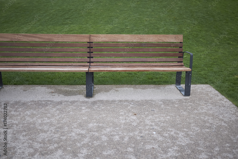 Milan, Italy - September 15, 2017 : Bench Milan, Italy - September 15, 2017 : Bench
