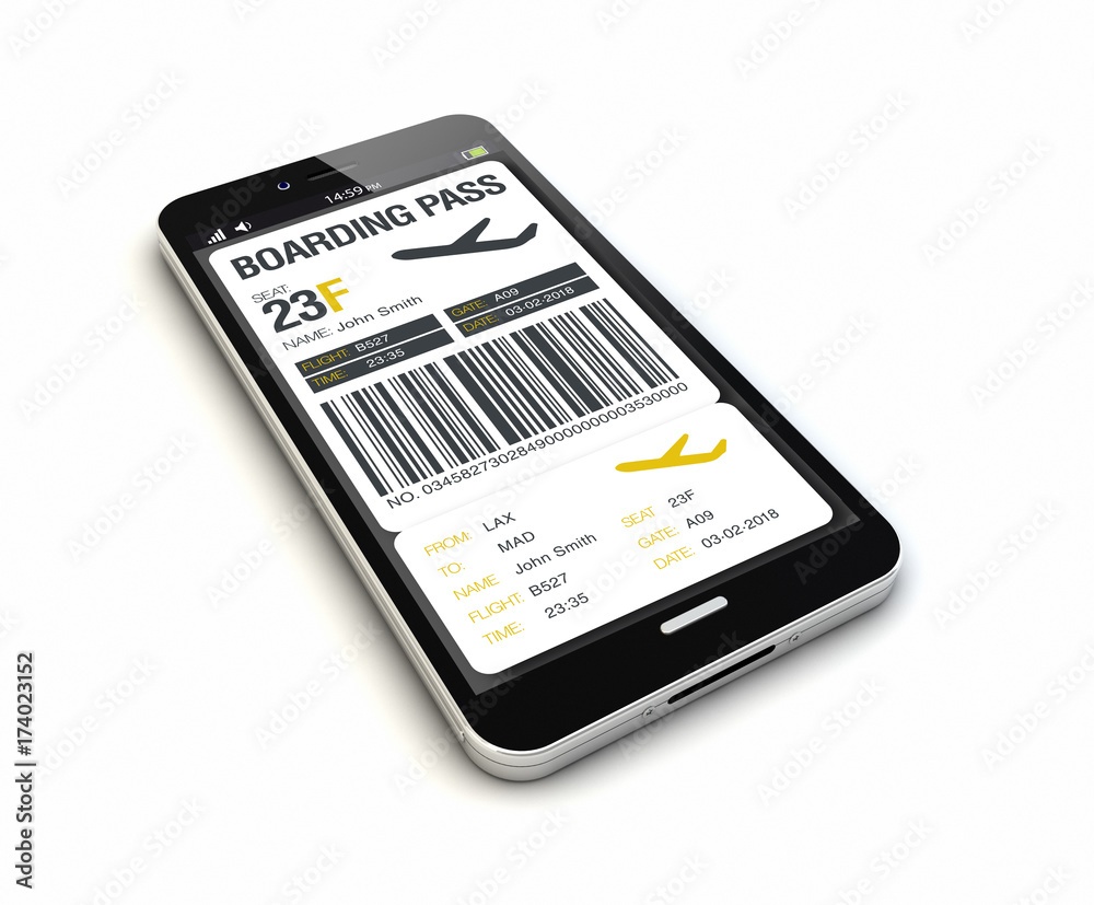 smartphone boarding pass smartphone boarding pass
