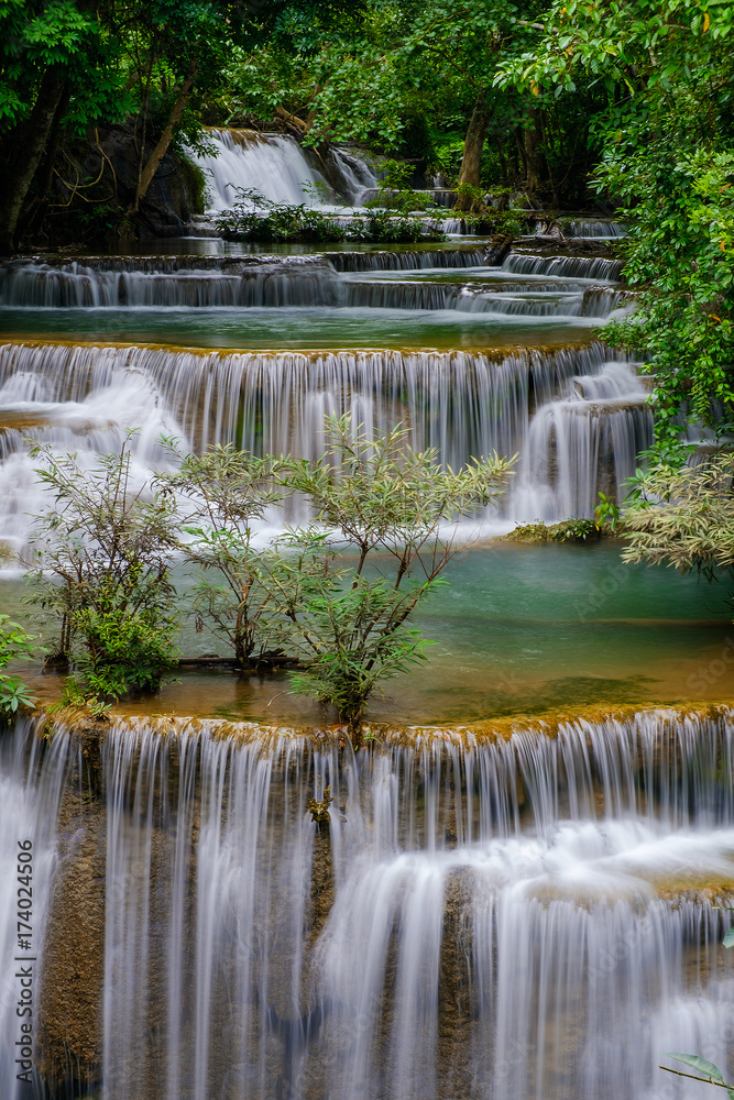 Huai Mae Kamin Waterfall in Kanchanaburi,Thailand Huai Mae Kamin Waterfall in Kanchanaburi,Thailand
