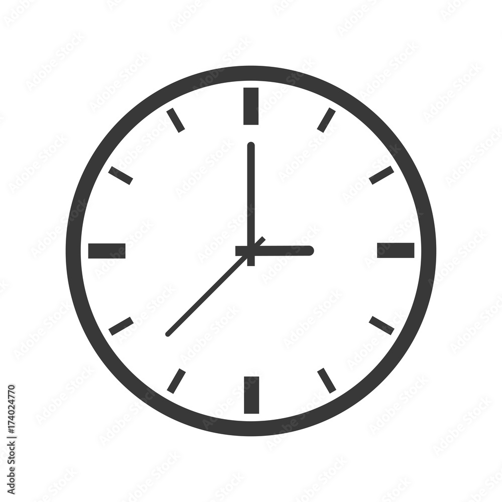 Icon of Clock - vector iconic design Icon of Clock - vector iconic design