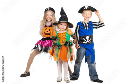 Little Witch and Two Charming Pirates going to Halloween
