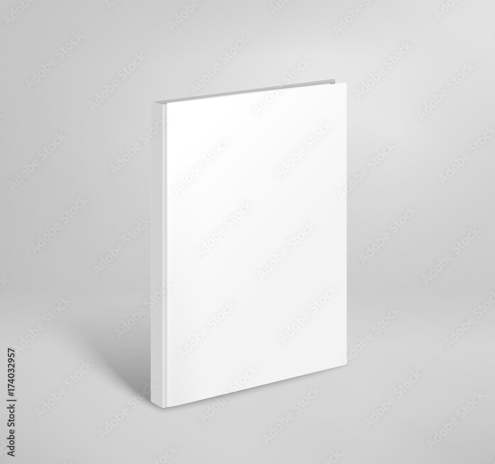3d blank thin book vector mockup. Paper book template 3d blank thin book vector mockup. Paper book template