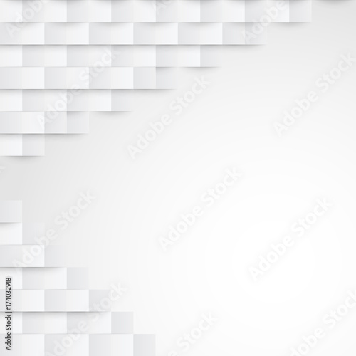 Abstract white paper geometric background © tovovan
